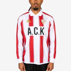 Authentic Oden Long Sleeve Jersey - White Red Racing Black